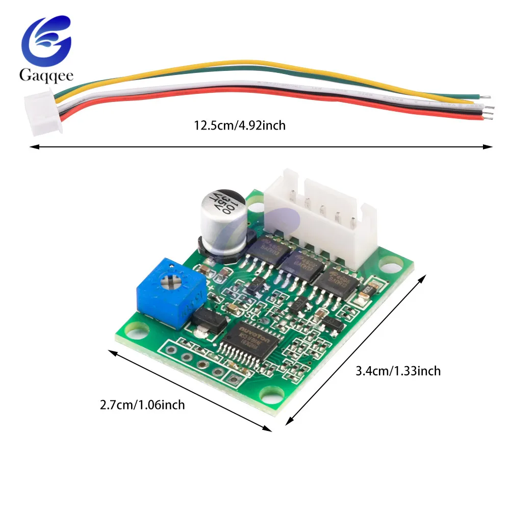 DC 5-24V 3A 60W бесщеточный контроллер скорости двигателя без Холла PLC модуль платы драйвера с кабелем
