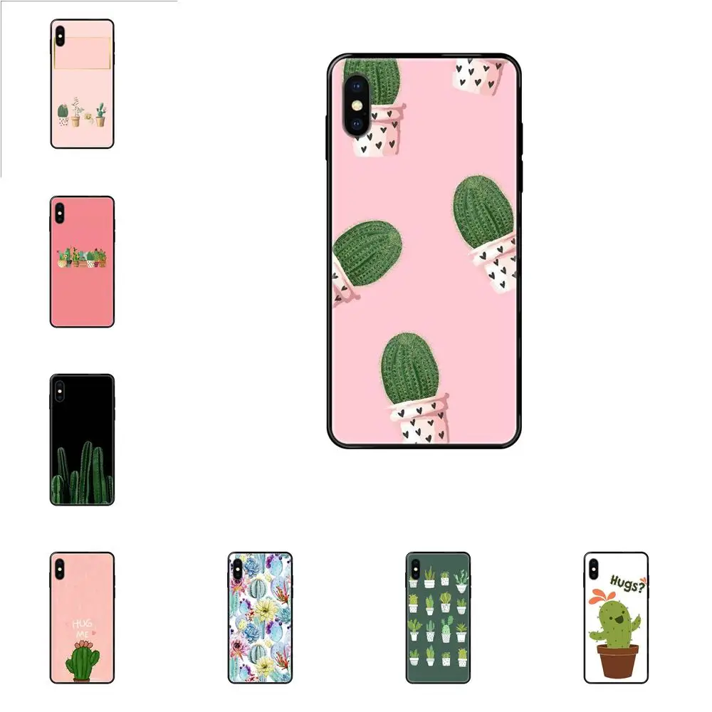 Кактус арт Мягкий Силиконовый ТПУ черный экран протектор для Xiaomi Mi Note 5 5s 6 8 9 10 A1 A2