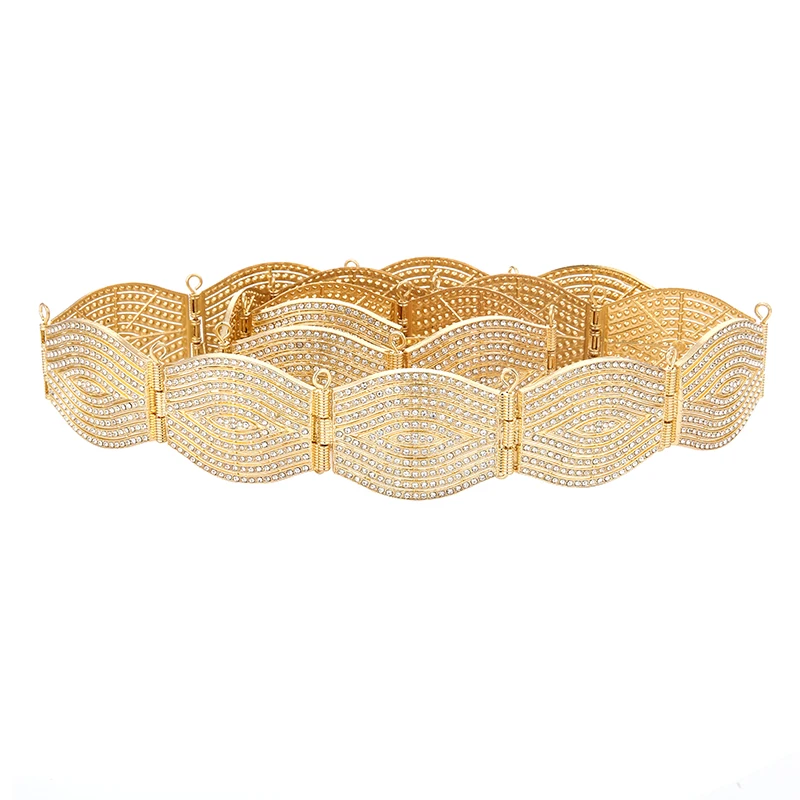 Полностью Алмазная Европейская мода Женская Талия цепь свадебное платье