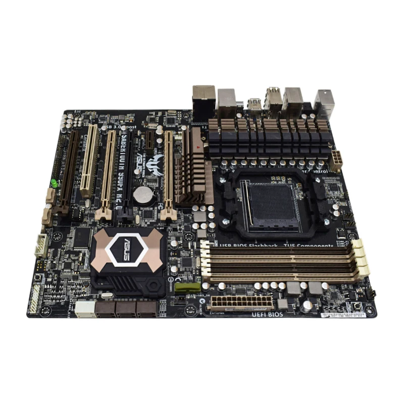 Online SABERTOOTH 990FX R 2,0 Für ASUS Buchse AM3 + Verwendet Motherboard DDR3 32GB Desktop Amd 990FX Bergbau Motherboard PCIE 3rd Gen X16 Slot
