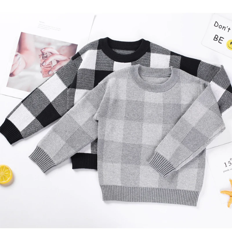 Kaiya Angle осенняя одежда для мальчиков клетчатый пуловер свитера|Свитера| |