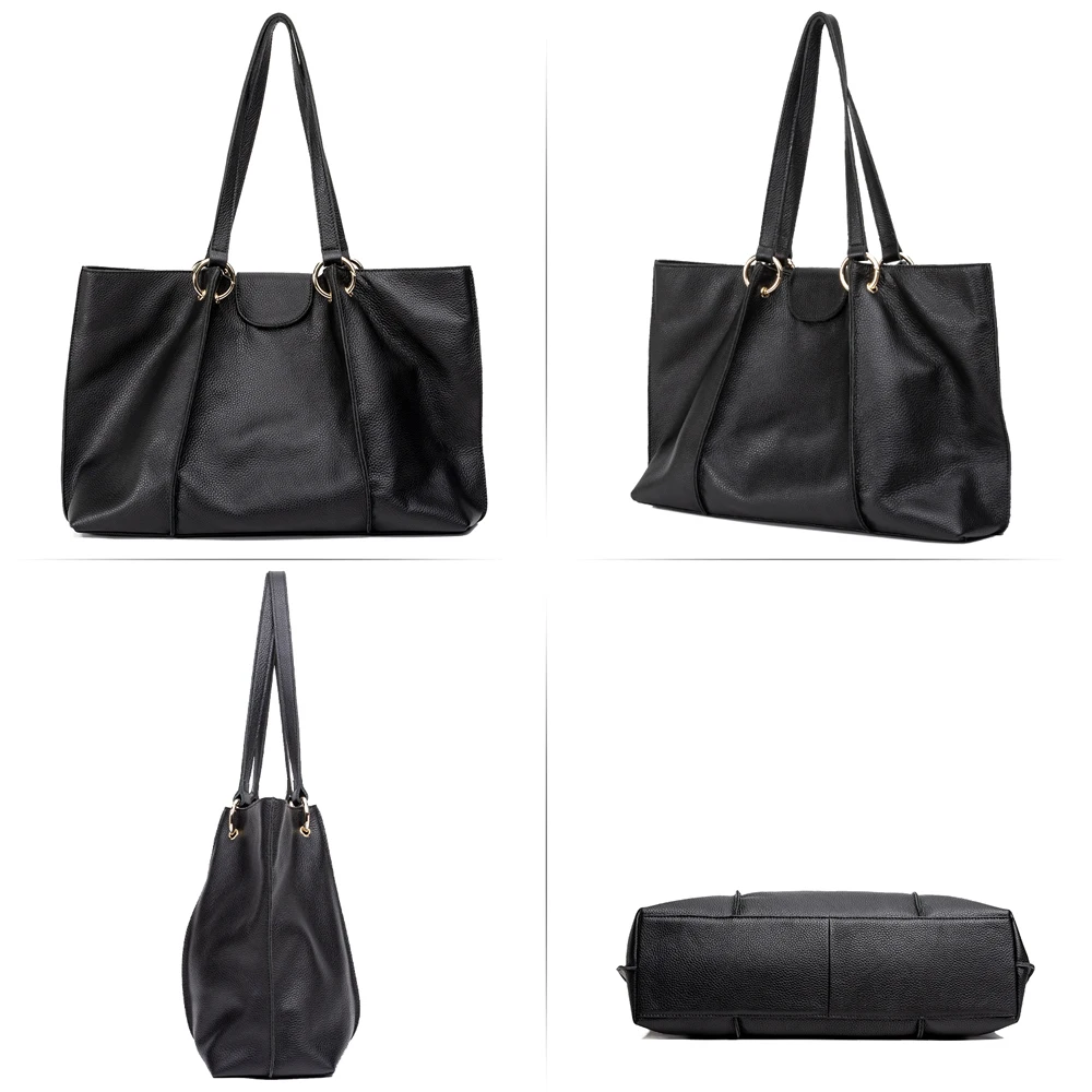 GIONAR RFID Handcrafted Cowhide Leather Handbags for Women Designer Large Transport Tote Sets Work Practical Shoulder Bags