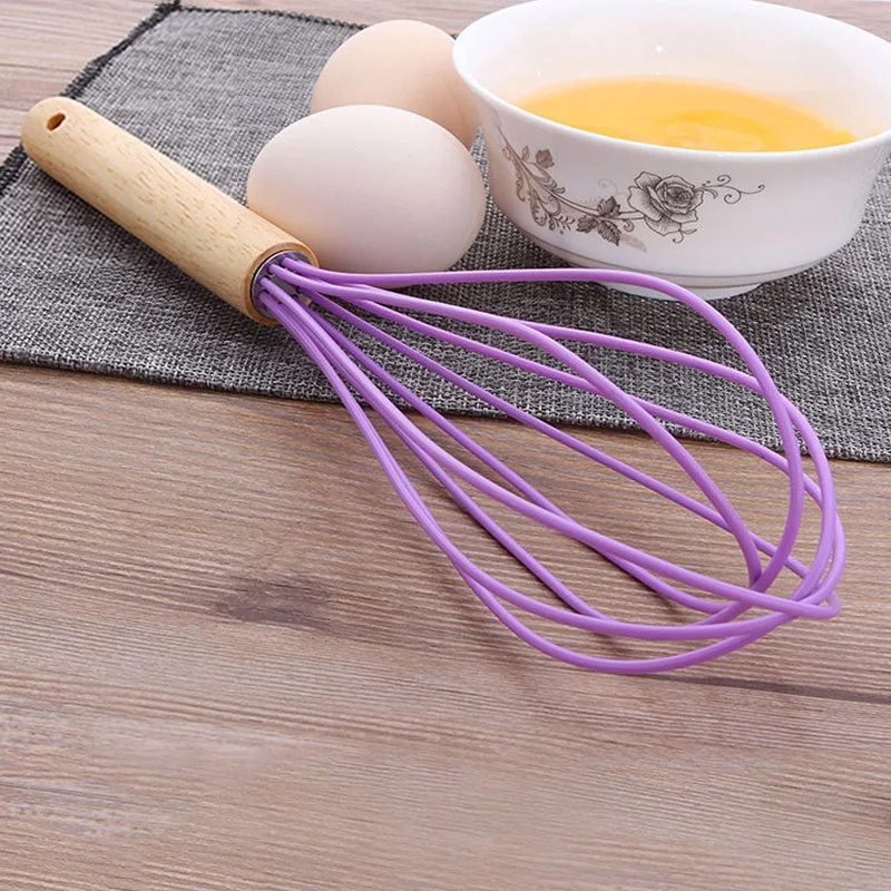 Manual Mixer Egg Beater With Wooden Handle Milk Cream Stirring Kitchen Tools Flour Handheld Screen Mesh Strainer | Дом и сад