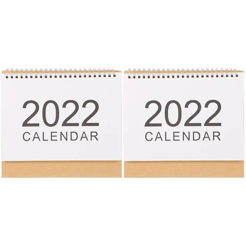 

2шт 2022 простой настольный календарь, ежедневное расписание, настольный органайзер, офисный календарь