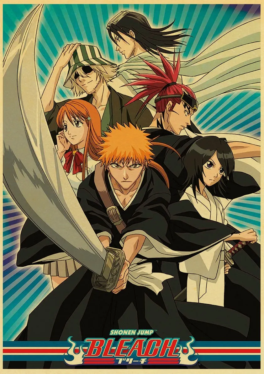 Для костюмированной вечеринки по японскому Аниме Bleach плакат крафт бумаги Бумага