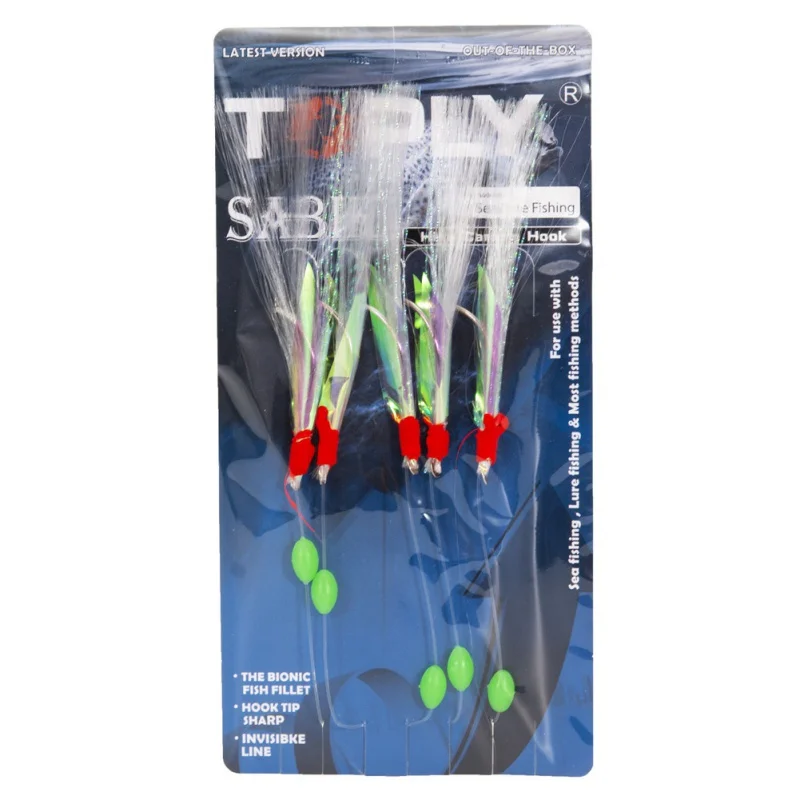 

5pcs/lot Fish Hook High Carbon Steel Fishing Hook with Feather Fishing Tackle