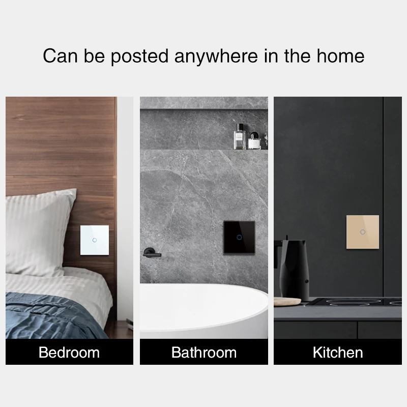 Пульт дистанционного управления RF433 панель из закаленного стекла для