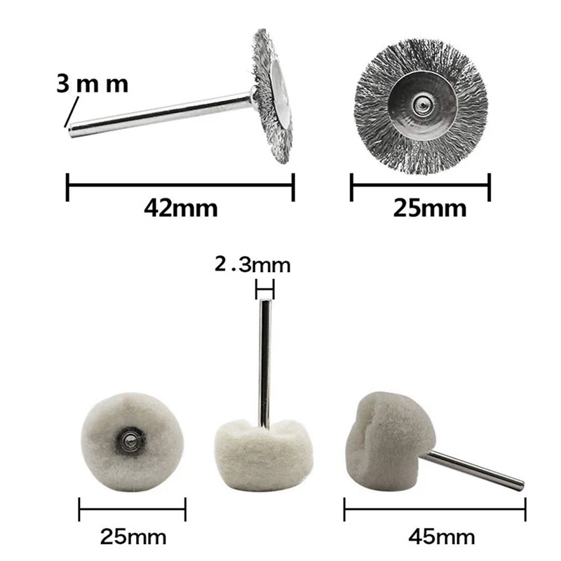 

17Pcs 13mm Electric Drill Cutting Seat Conversion Tool & 30Pcs Sanding Head Set Mix Polishing Wheel Rotary Tool