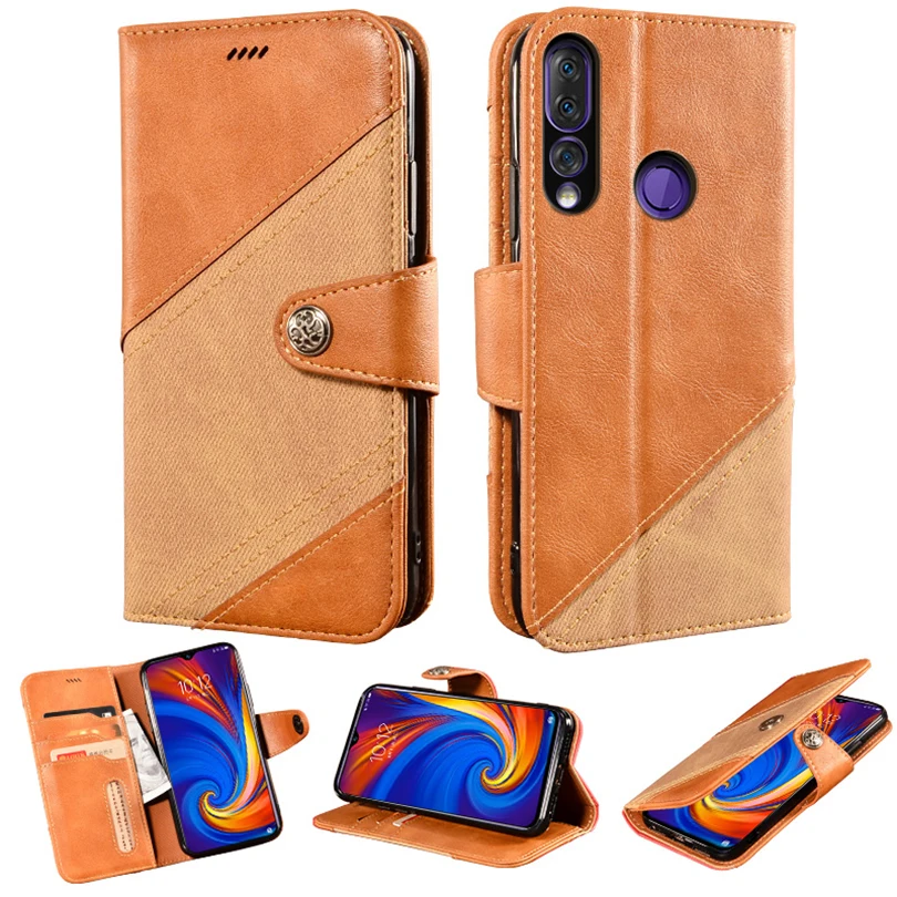 

For Lenovo Z5S leather book case back shockproof phone cover Magnetic Luxury wallet case for Lenovo Z5S cover housing funda capa