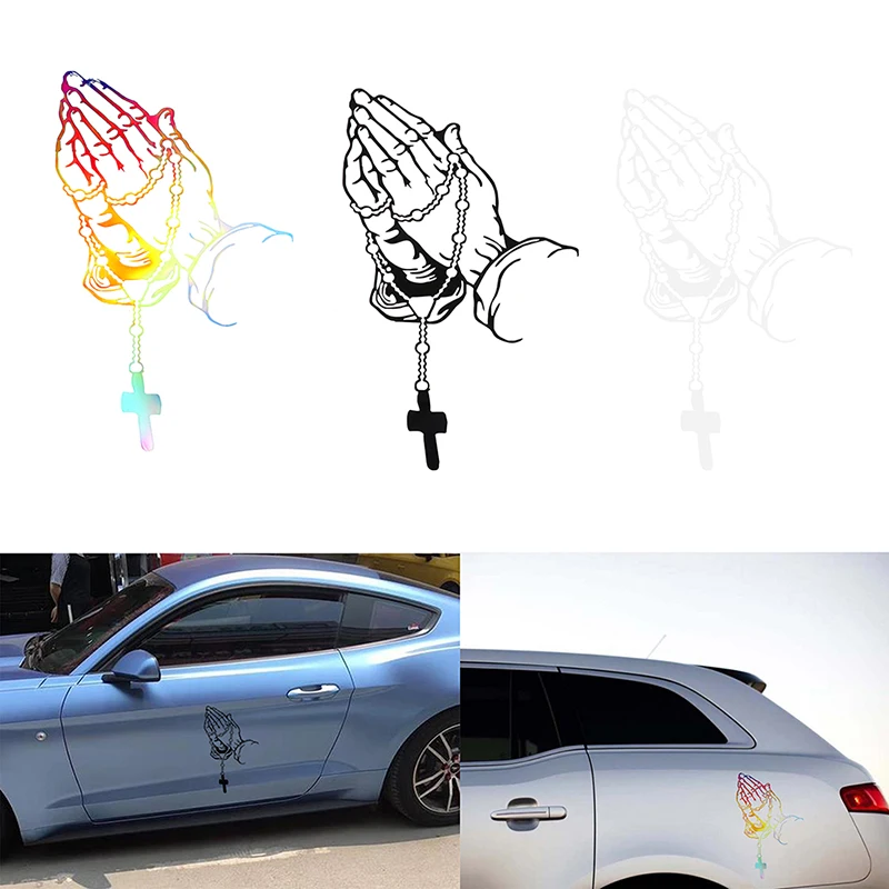 

Новые виниловые наклейки на автомобиль с изображением жемчужного Розария, Бога Иисуса Христа, украшение для окна грузовика, бампера, наклей...
