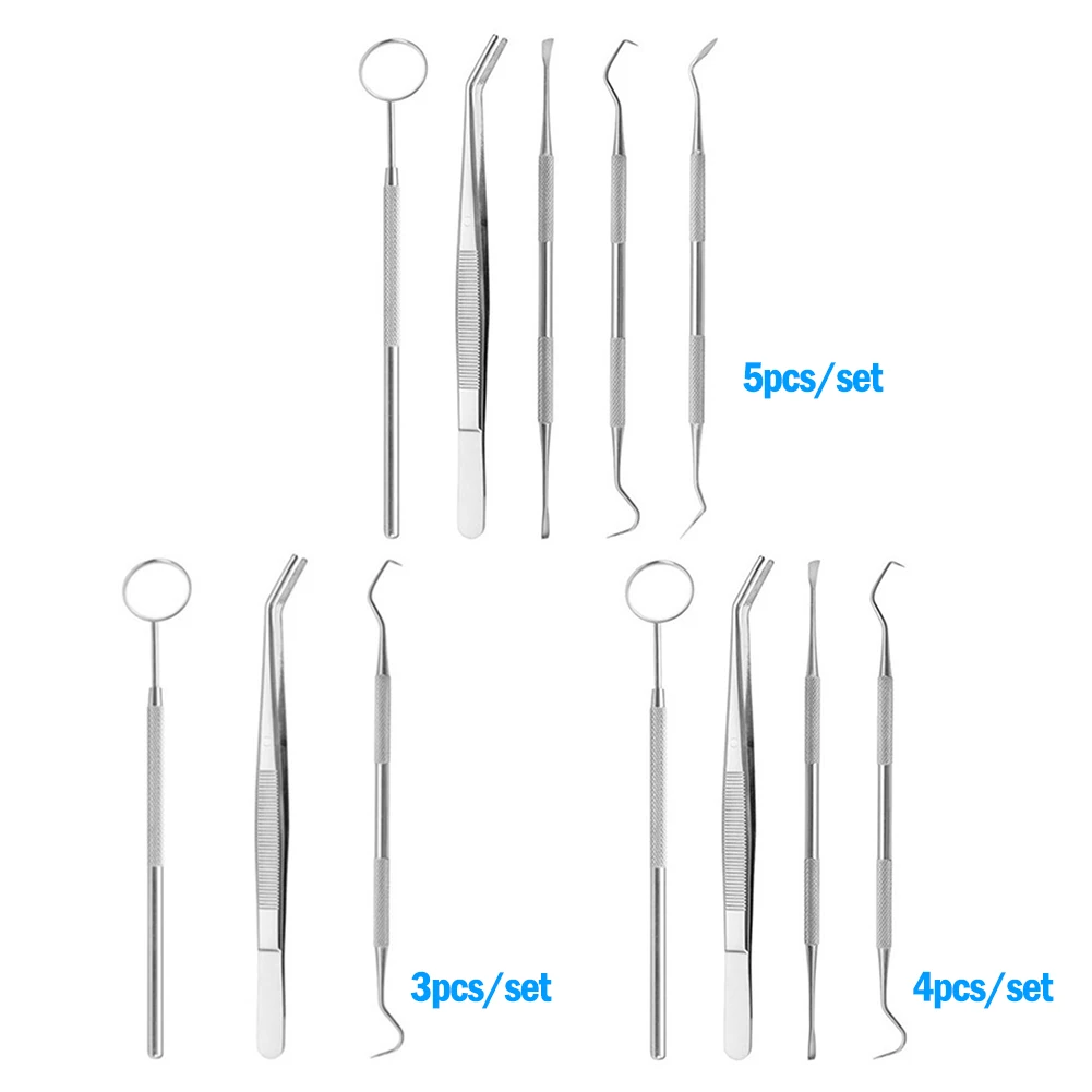 Стоматологическое зеркало Нержавеющая сталь стоматолог подготовлены набор