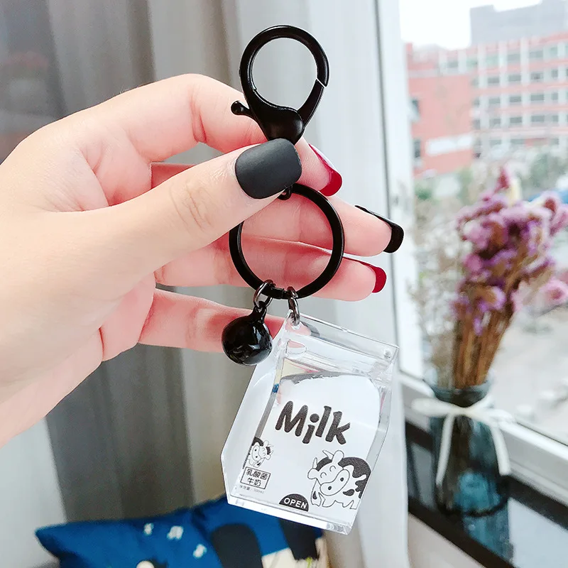 Креативный брелок для ключей с мороженым блестящим песком плавающей жидкостью в