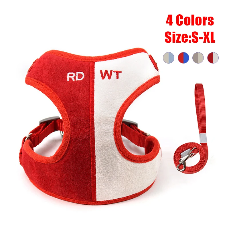 

ошейник для собак поводок для собак шлейка для собак ошейник для кошек для собак товары для собак животных, замшевый нагрудный ремень для со...