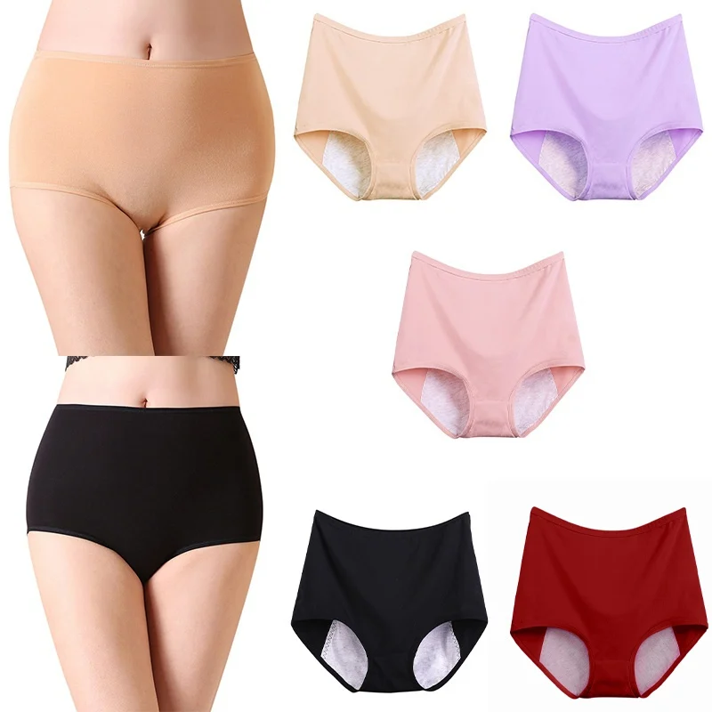 

Women Panties Underwear Physiological Menstrual Women's Cotton Breathable Period Leak Proof High Waist Warm Female Briefs