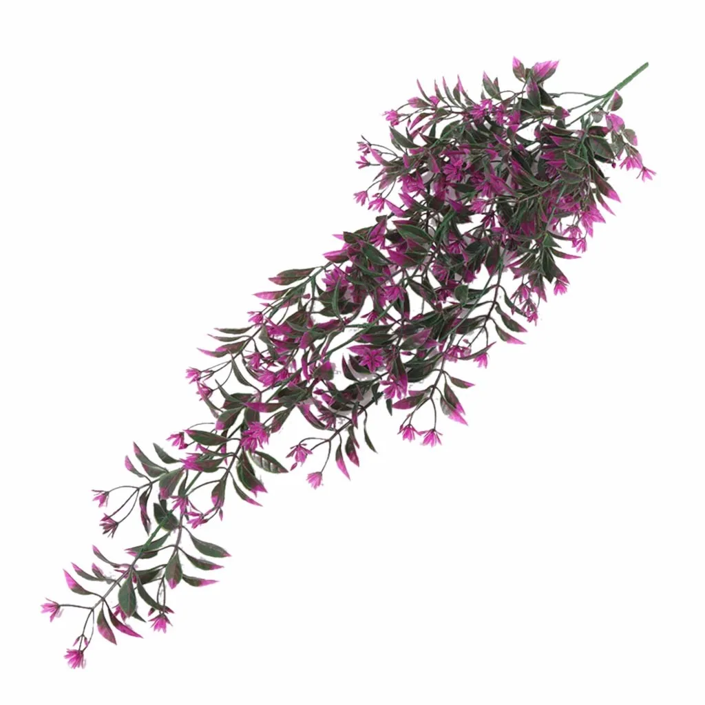 

2 PCS Hanging 78cm Fake Bonsai Ivy Flower Vine Clusters Wall Ceiling Plant Cluster Flower Vine Garland Corridor Door Wall Hanger