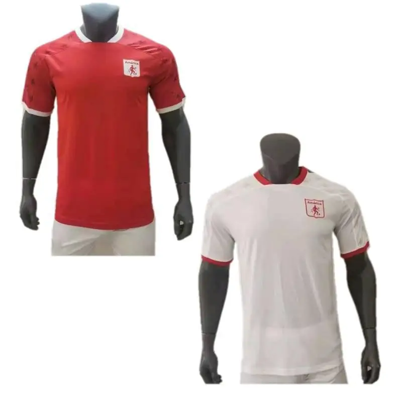 

2021/22 America de Cali soccer jersey 2022 Home red Short Sleeve men Football Shirts Away white Maillots foot