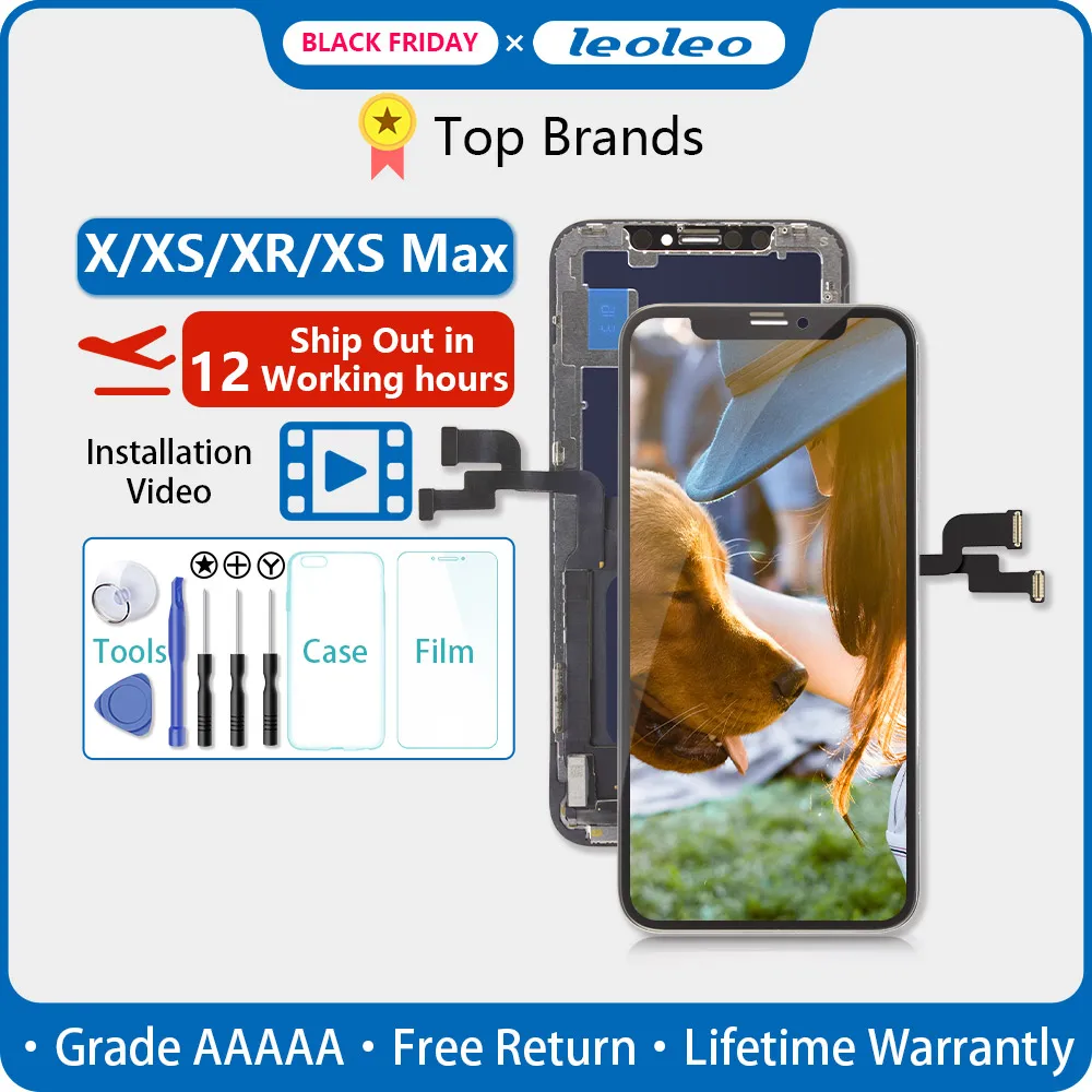 ЖК дисплей с сенсорным экраном и дигитайзером в сборе для iPhone X 5 8 дюйма|Экраны