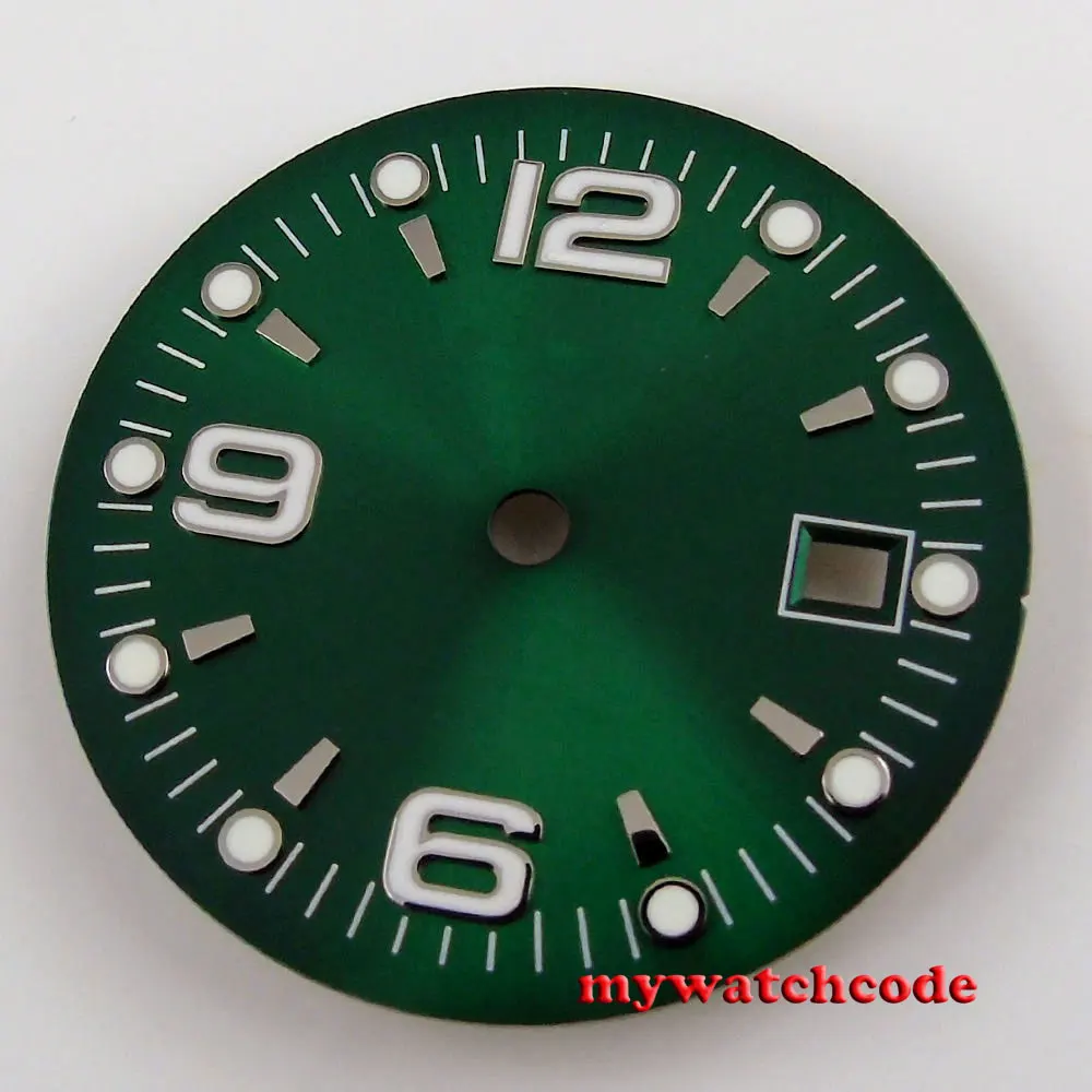Светящиеся Зеленые/серые мужские часы с автоматическим механизмом 31 5 мм