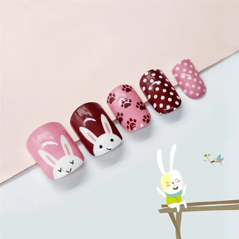 120 шт. ребенок Макияж игрушка для ногтей накладные ногти Ложные Типсы маникюра