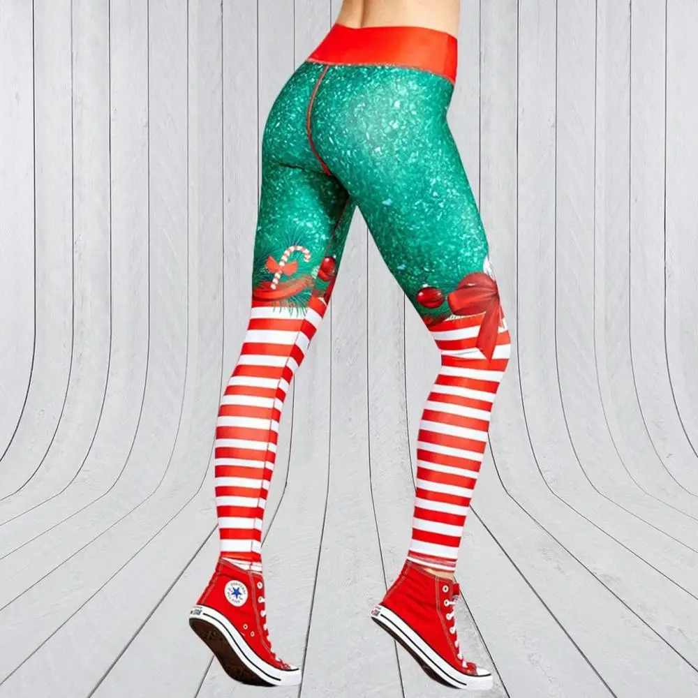 

Winter New Year Gift Leggings Christmas Carnival Yoga Pants Women Leggings Running Pant Ladies Sports Trousers