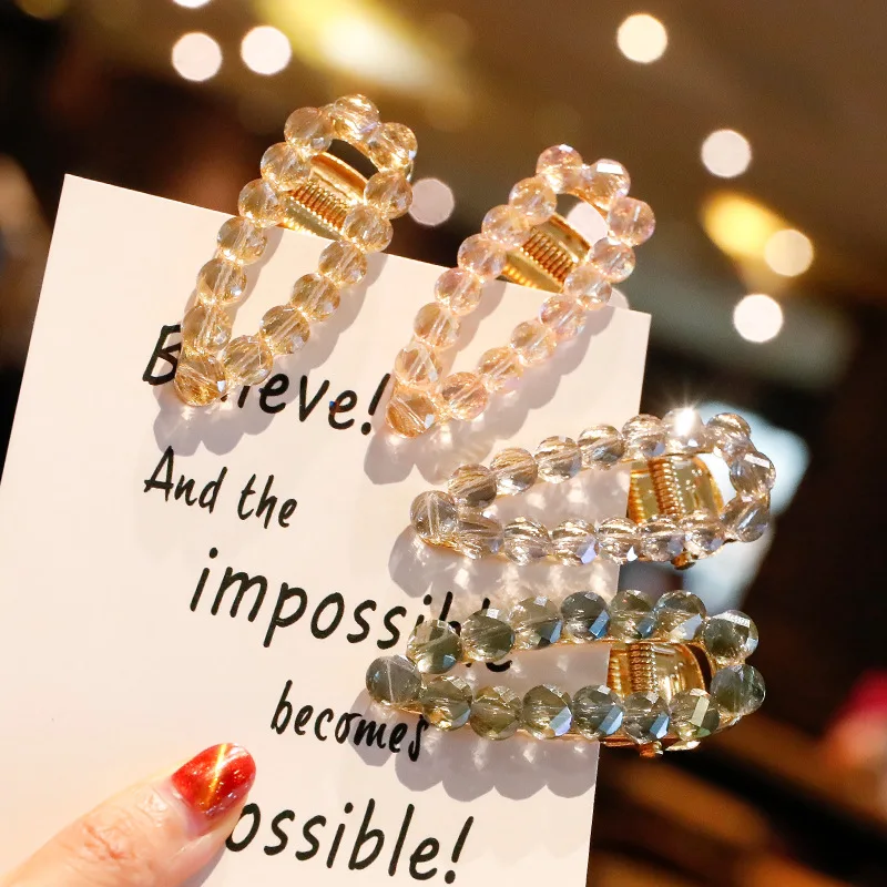 Новинка заколка для волос Модный популярный кристалл супер сверкающий боковой