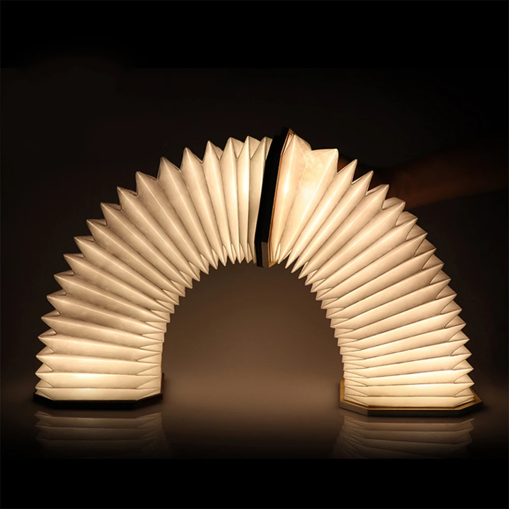 Светодиодная лампа для чтения USB перезаряжаемая теплая белая деревянная