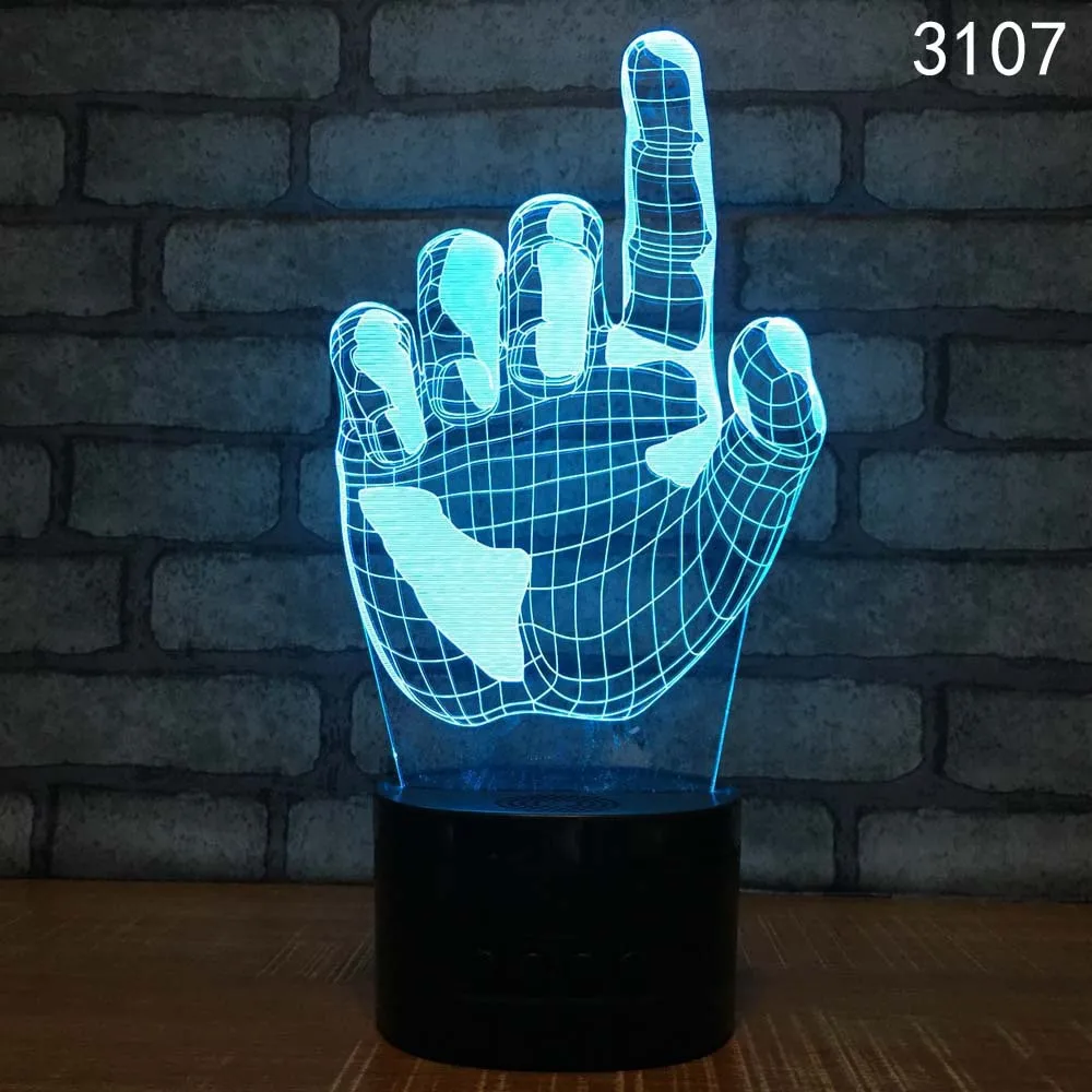 Новейший 3D ночной Светильник пять цветов электронный продукт usb bluetooth динамик