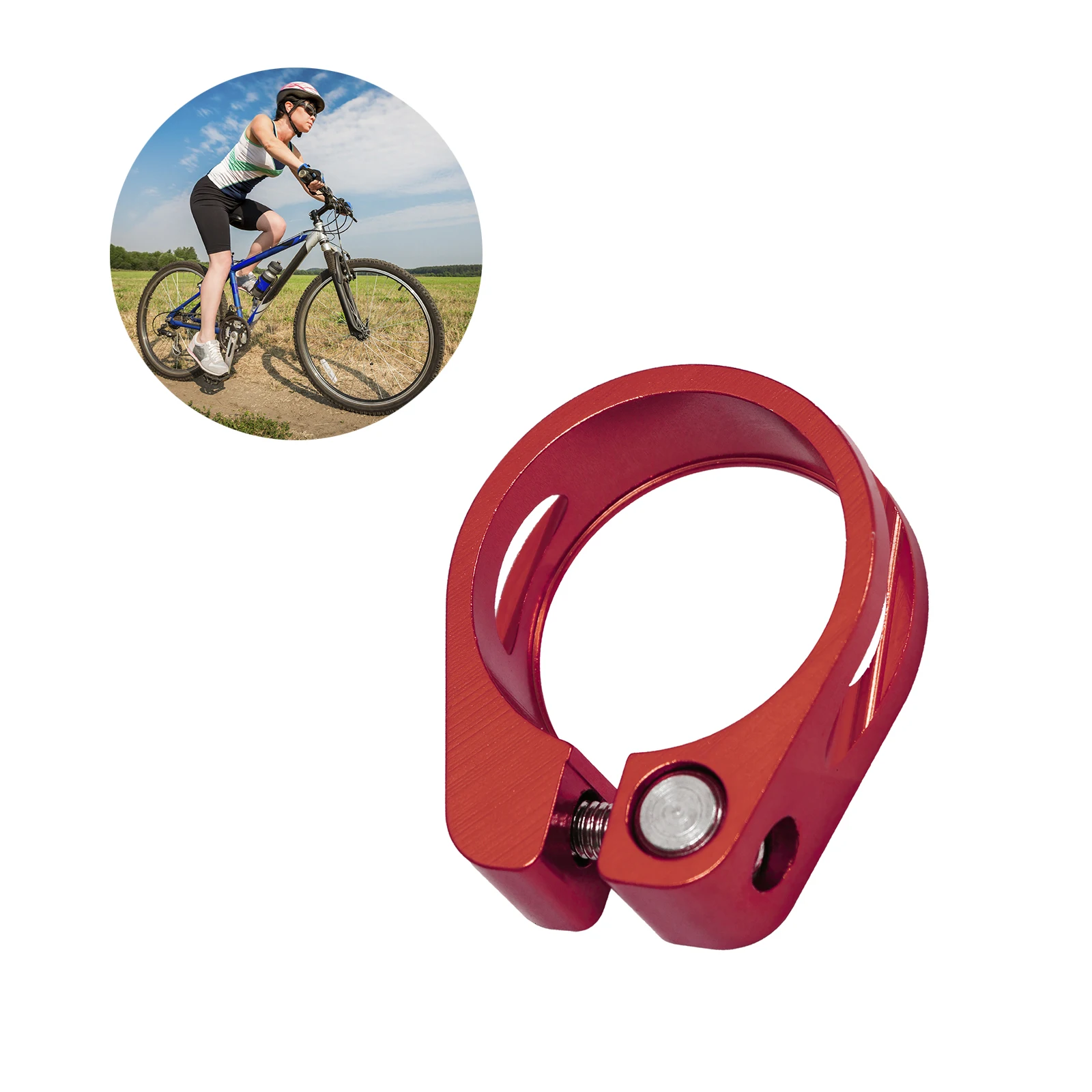 

Aluminum Alloy Bicycle Seatpost Clamp 31.8mm 34.9mm Seat Tube Clamp MTB Bike Seat Tube Clip Bike Parts Bike Saddle Seat Clamp