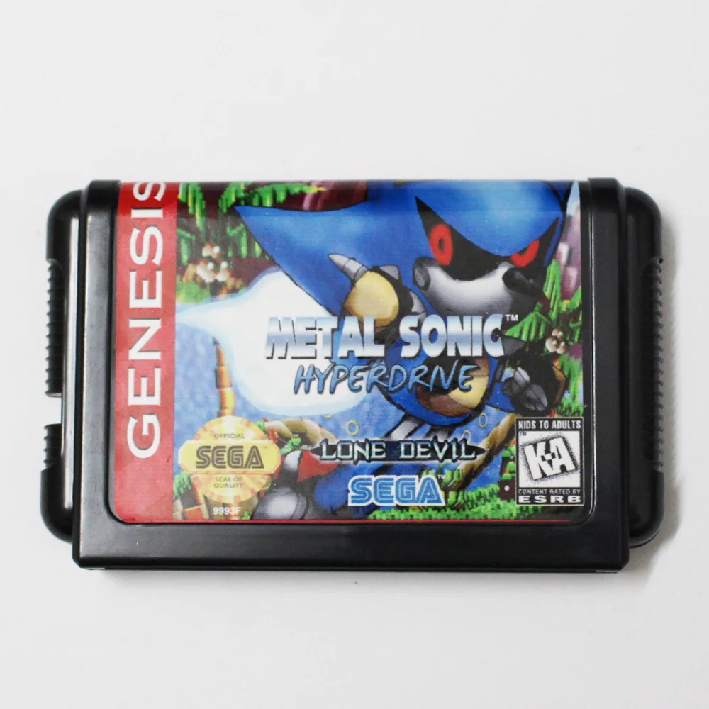 Металлическая звуковая гипердрайв 16 бит MD игровая карта для Sega Mega Drive