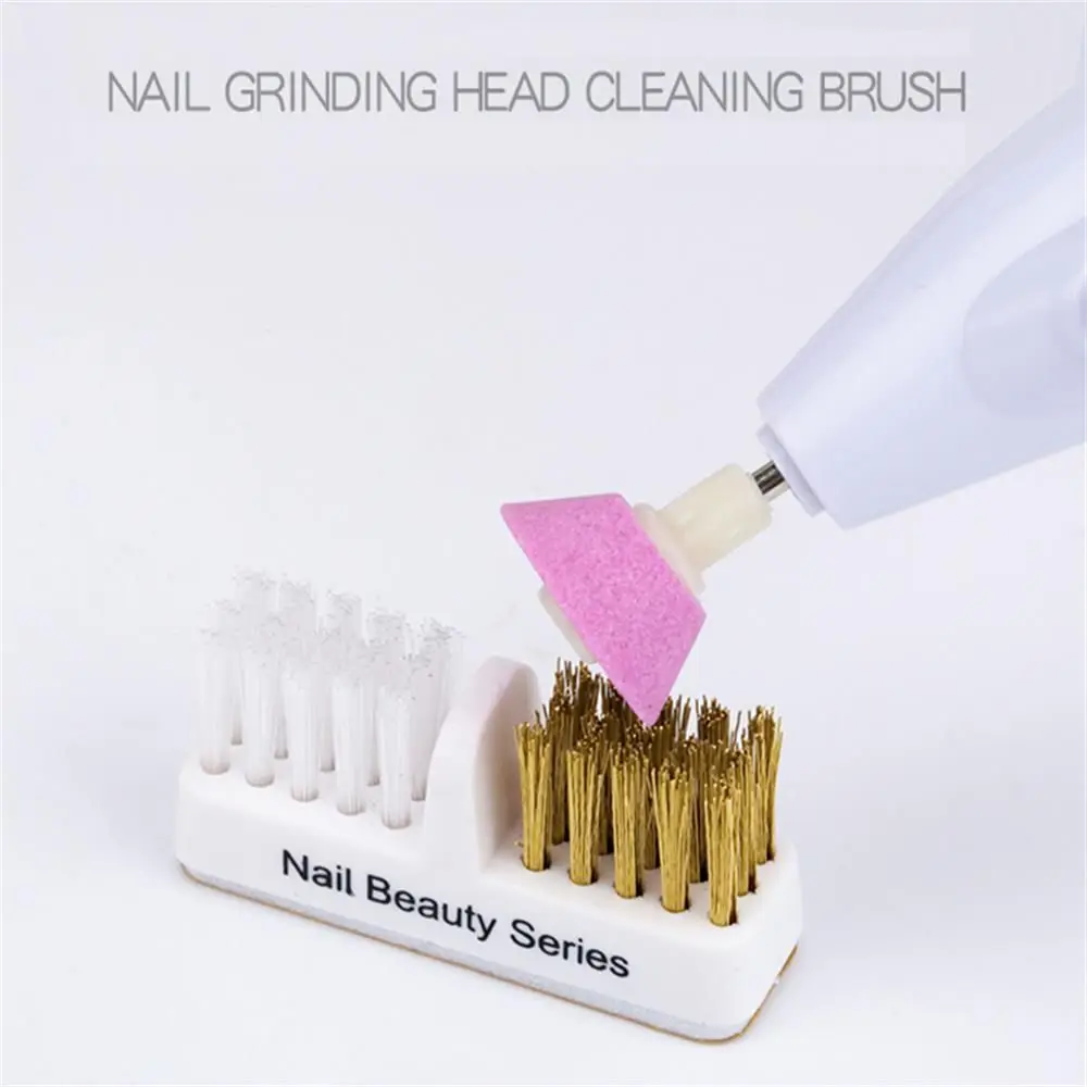 

1pcs Nail Brush for Cleaning Drill Grinding Head Portable Cleaner Dual Brush Professional Manicure Tools