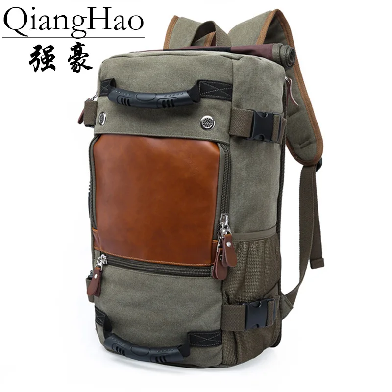 

Canvas travel bag Laptop Backpack External Charge Computer Backpacks Anti-theft Waterproof Bags for Men Women