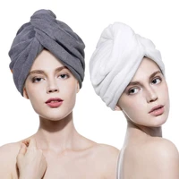 hair towel wrap turban microfiber drying bath shower head towel with buttons quick magic dryer dry hair hat wrapped bath cap