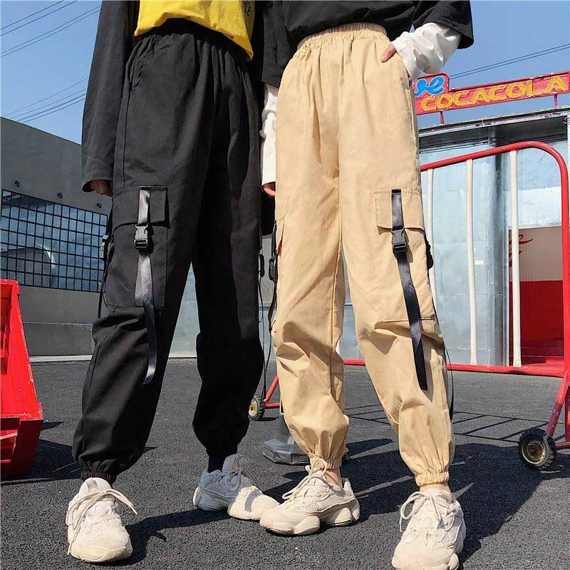 Комбинезон женский свободный BF Harajuku Гонконгский стиль повседневные брюки с