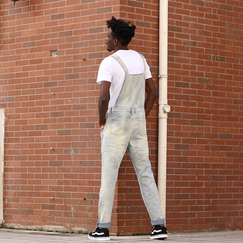 Мужские джинсы корейский прямой светильник-Цвет Джинсовый комбинезон Мужская