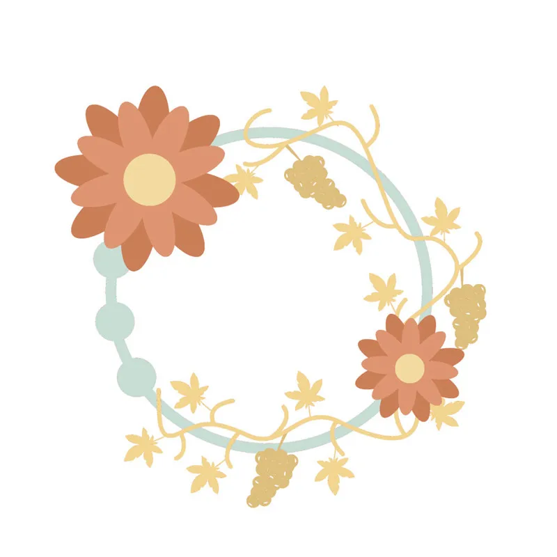 Naifumodo цветок Венок металлические Вырубные штампы тиснение трафарет скрапбук