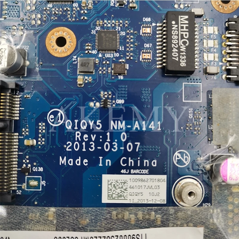 Материнская плата для ноутбука For Lenovo Y400 900002563 QIQY5 NM A141 GT750M GPU HM76 100% тестирование
