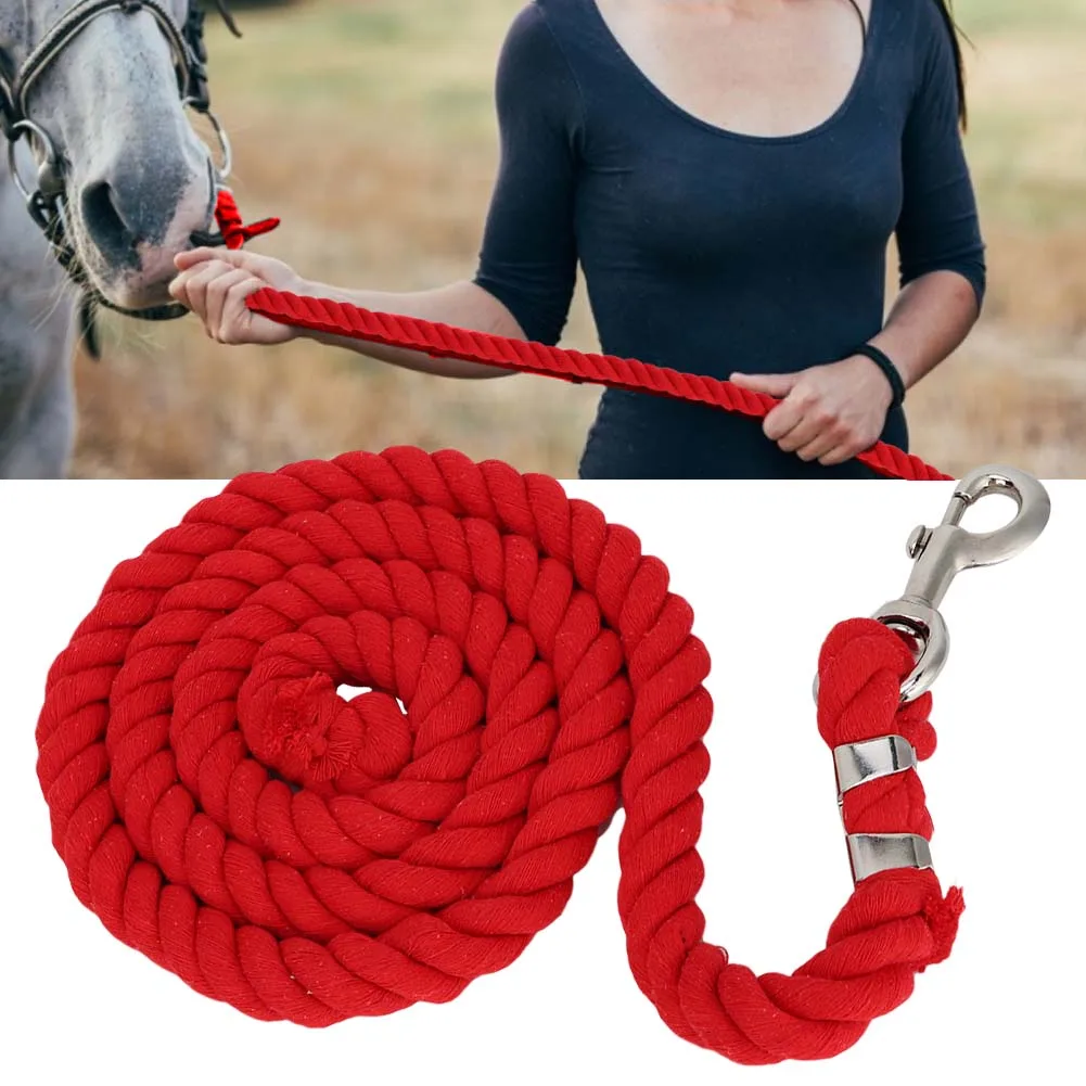 

2m 20mm Durable Heavy Duty Horse Riding Braided Equestrian Lead Rope with Sturdy Clasp for Horse Riding Accessoreis