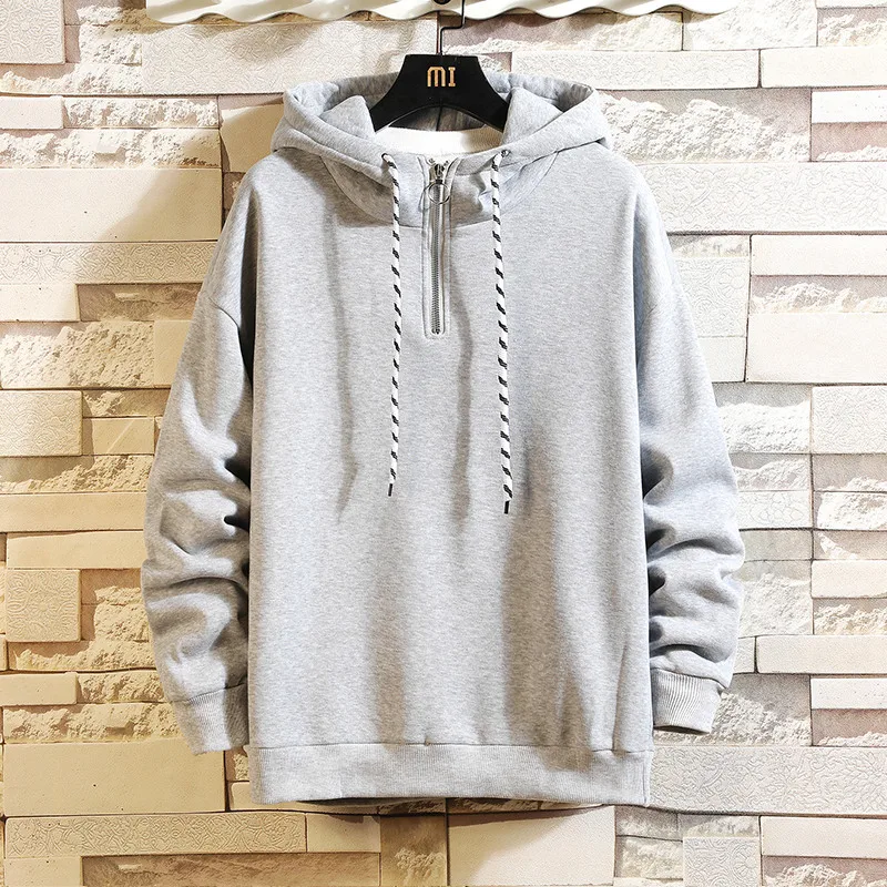 

Autumn and winter new volume solid color hooded Pullover men's sweater loose Sports Youth versatile casual coat