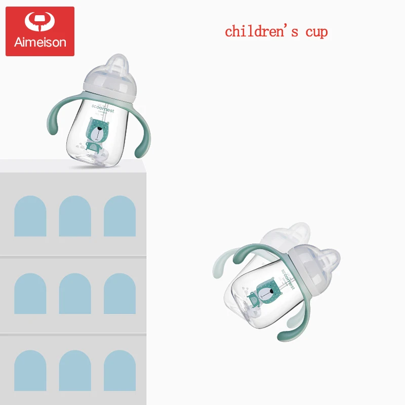 Детская чашка в форме утки детская обучающая Питьевая герметичная сосущая