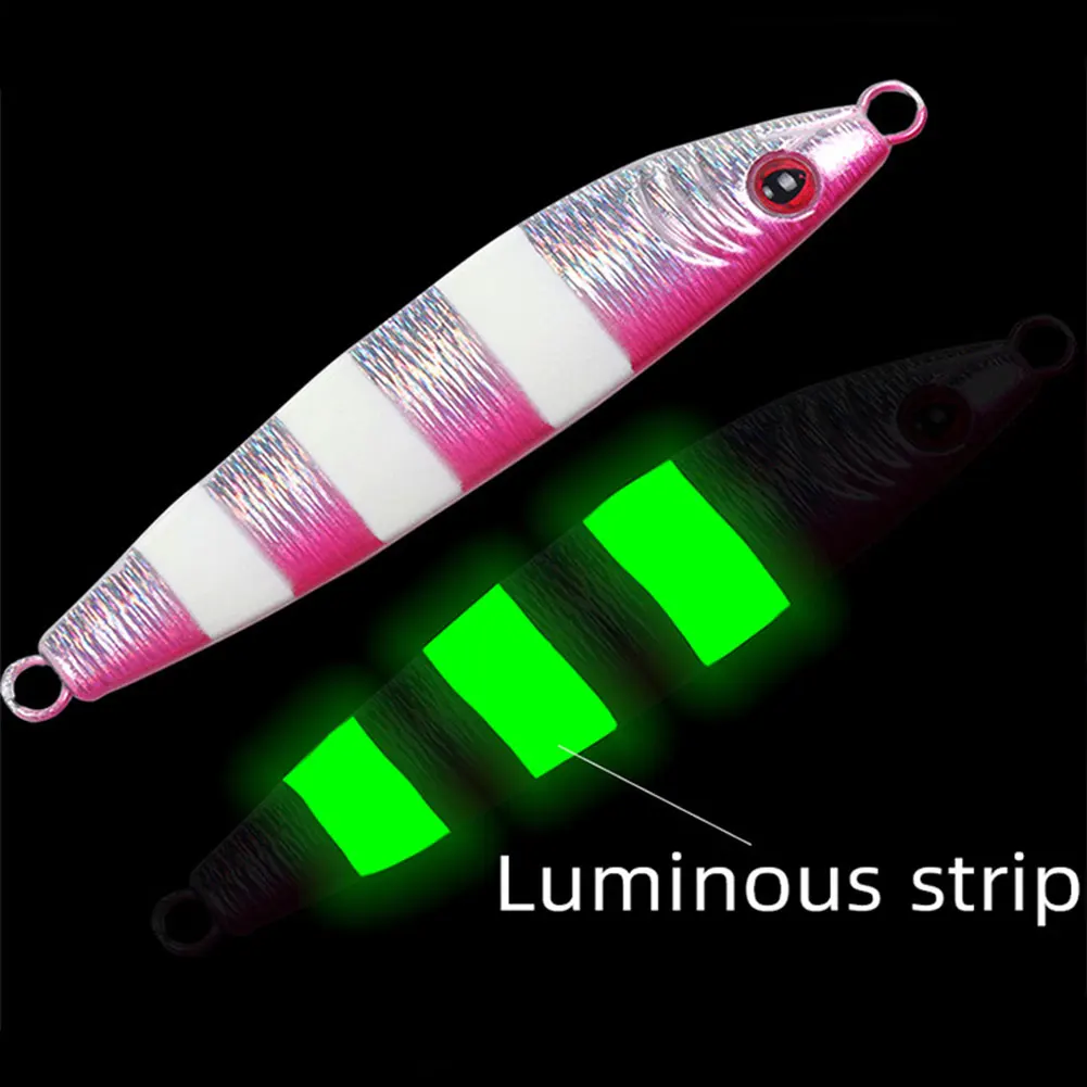 

100g Metal Lead Bionic Bait Fishing Accessories Reusable Slow Rocking Iron Lures Fast Submerged Luminous Jump Bait