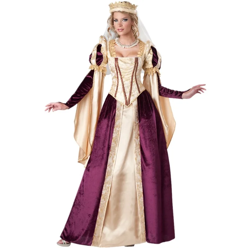 Хэллоуин Карнавал вечерние сексуальные средневековые Ретро Королевский суд