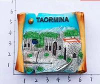 italy taormina fridge magnetic sticker travel souvenir home decoration
