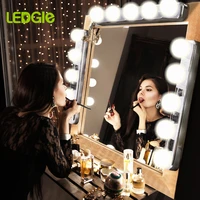 ledgle led makeup mirror light bedside mirrors lights usb table mirror lighting 3 5 bulbs hollywood vanity lamp battery power