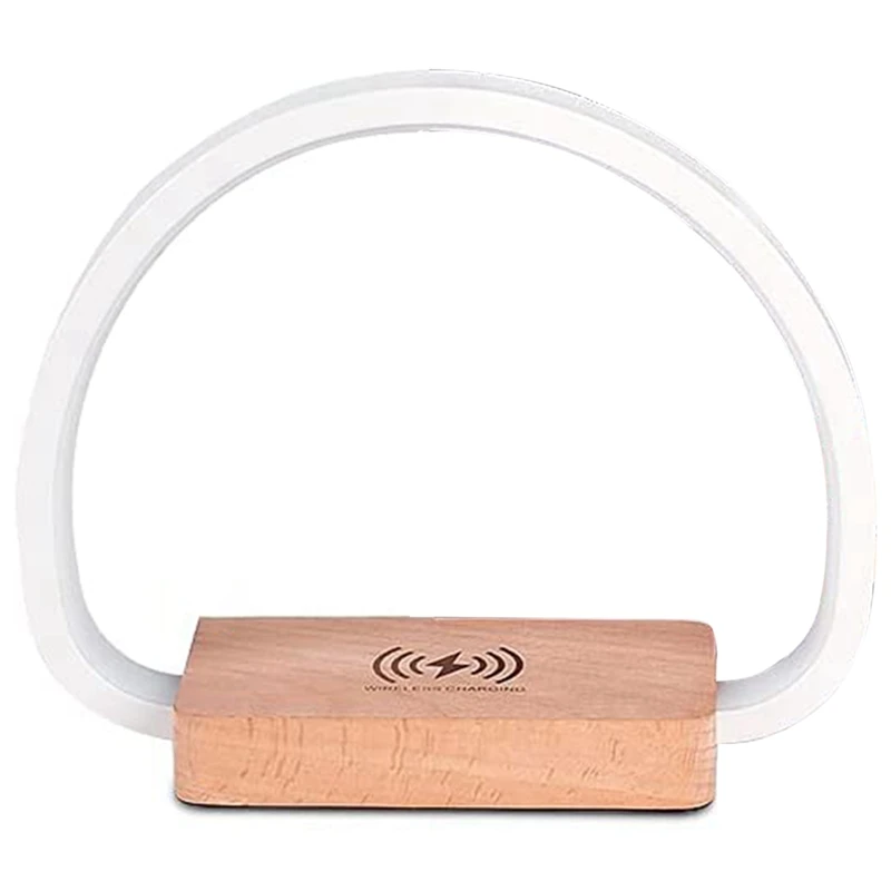 

LED Table Lamp,Reading Night Light With Wireless Charger Bedside Desk Lamp With Contact Control Eye-Caring Lamp For Kids