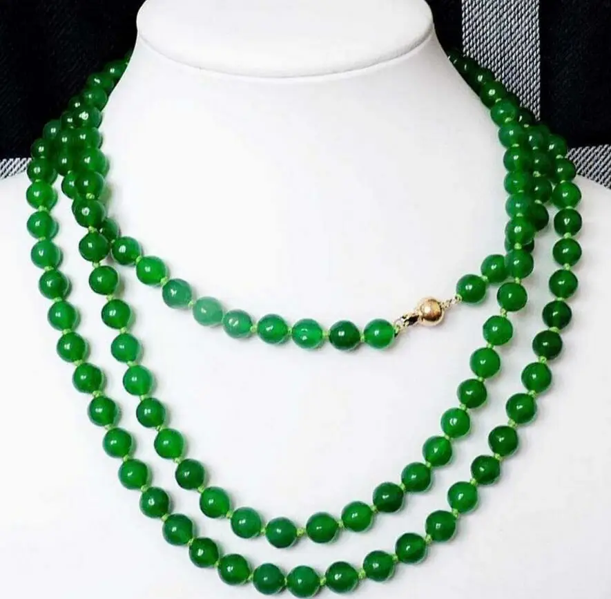 Бесплатная доставка Изящные Ювелирные изделия длиной 8 мм 10 Круглый ожерелье из