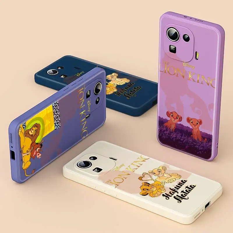 

The Lion King Cute Liquid Silicone Soft TPU For Xiaomi 11 Ultra 11T 11i 10T 10S 10i 10 9 9SE 8SE Pro Lite 5G Phone Case