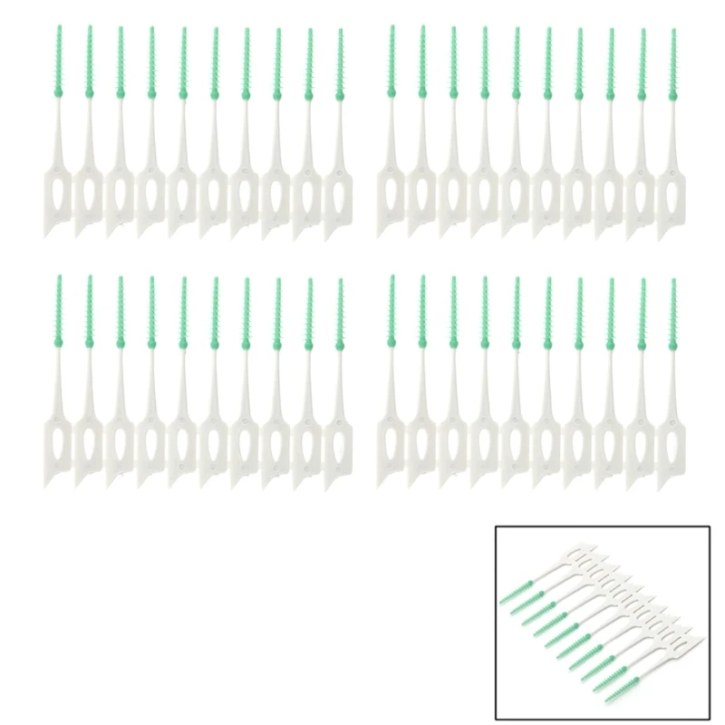 Новинка 40 шт. мягкая очистка между межзубной нитью Φ X7YB|Зубные щетки| |
