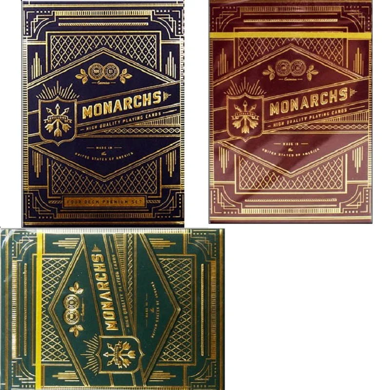 Theory11 Monarch игральные карты Монархи колода синий/красный/зеленый T11 Волшебная карта