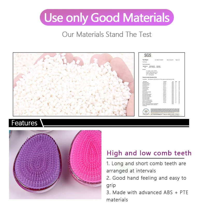 

5 Colors Baby Care Egg Round Hair Comb Soft Styling Tools Hair Brushes Environmental Protection Safety With High Demands