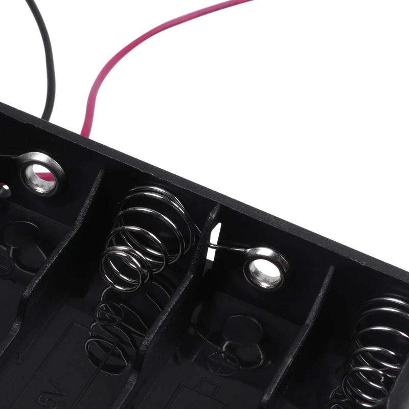 Черный пластиковый чехол с держателем для аккумулятора 10x1 5 V AA 2 шт. |